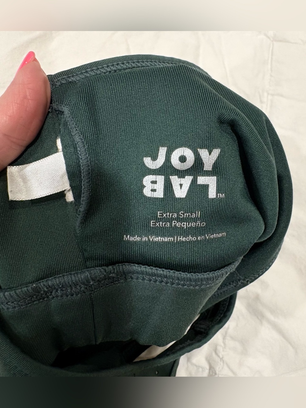 JoyLab Forest Green Laser Cut Sports Bra XS - Picture 4 of 4